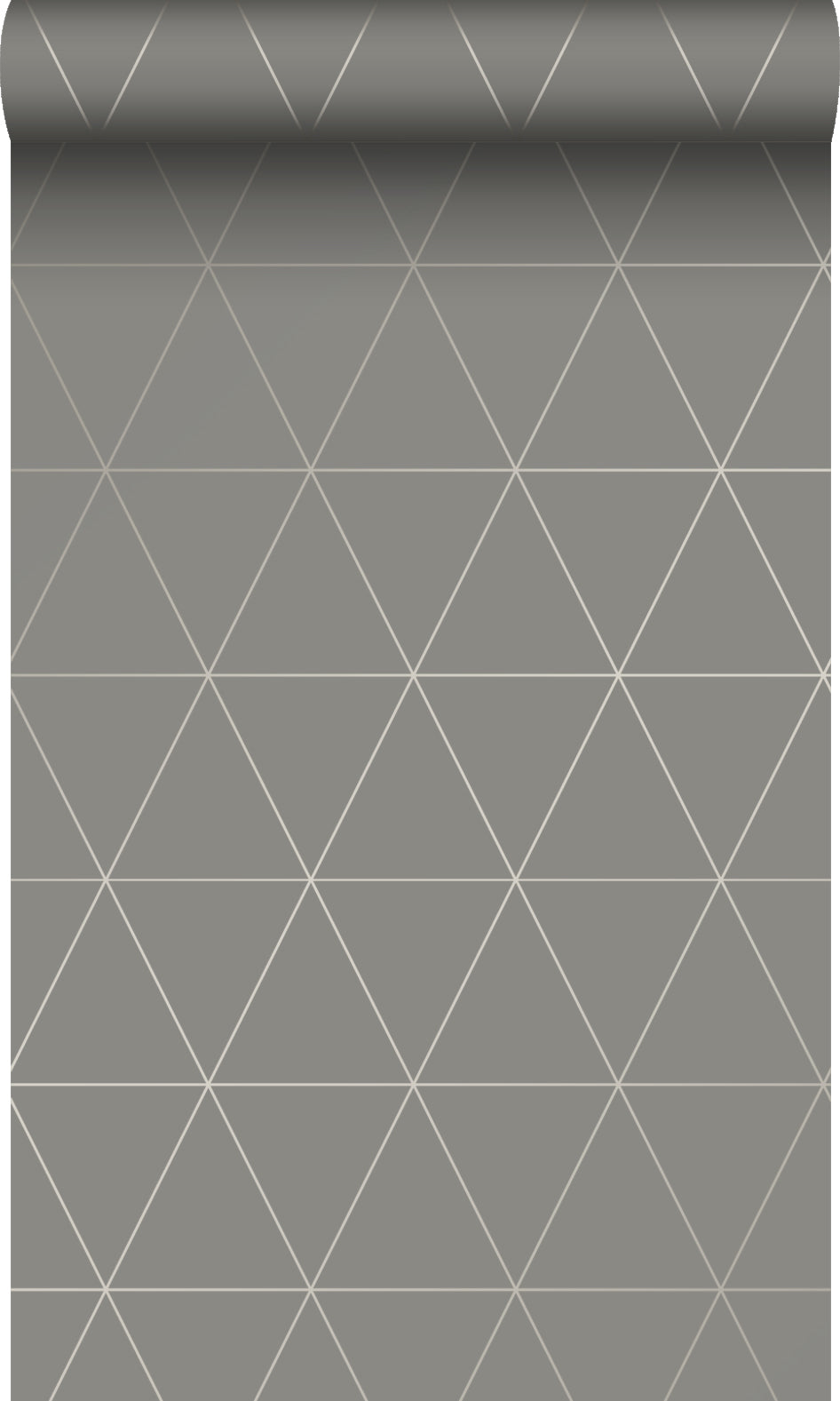 Origin Wallcoverings behang grafische driehoeken warm grijs - 53 cm x 10.05 m - 347716