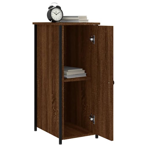 NNEVL Bedside Cabinet Brown Oak 32x42x80 cm Engineered Wood