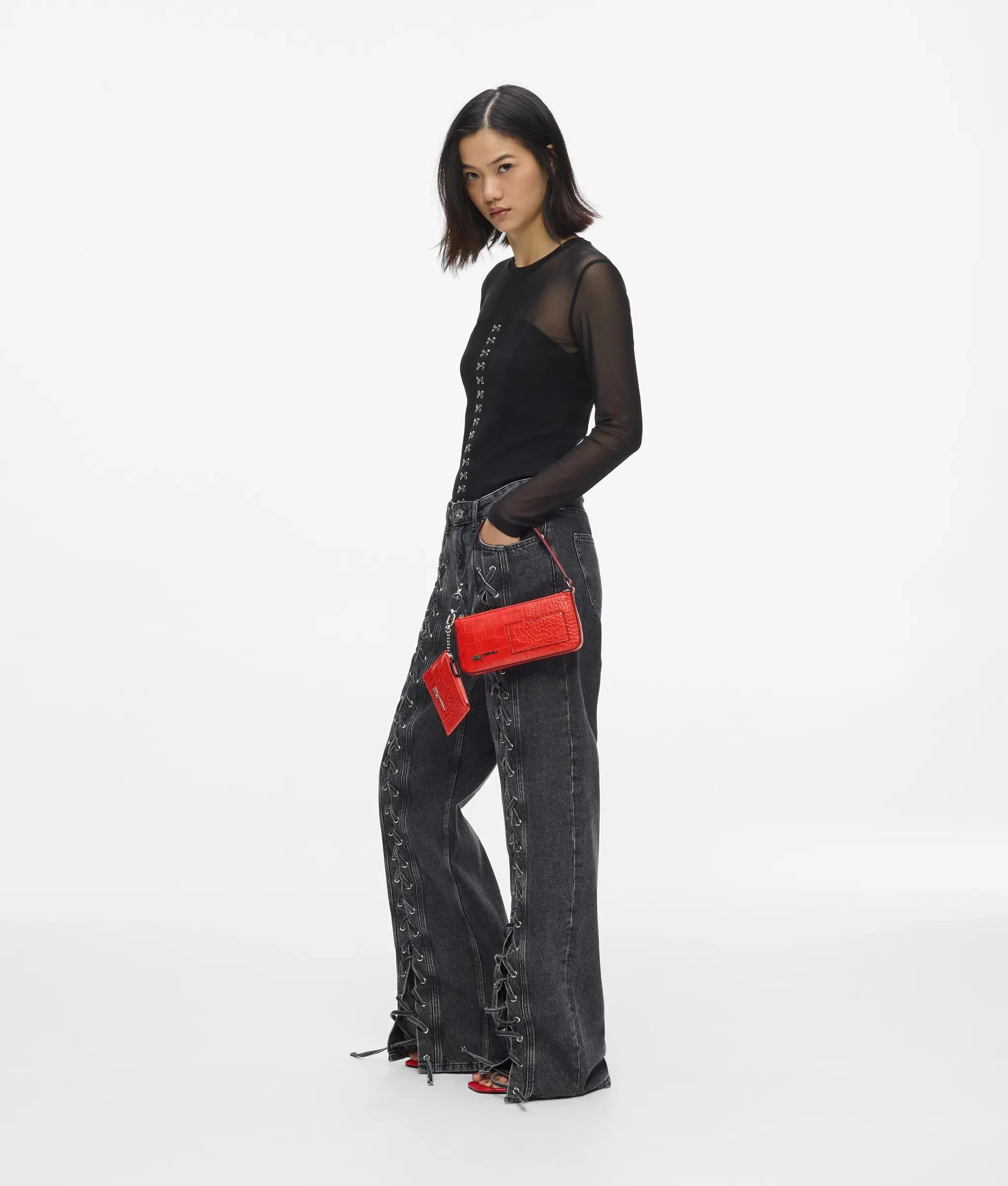 Pochette croco transformable