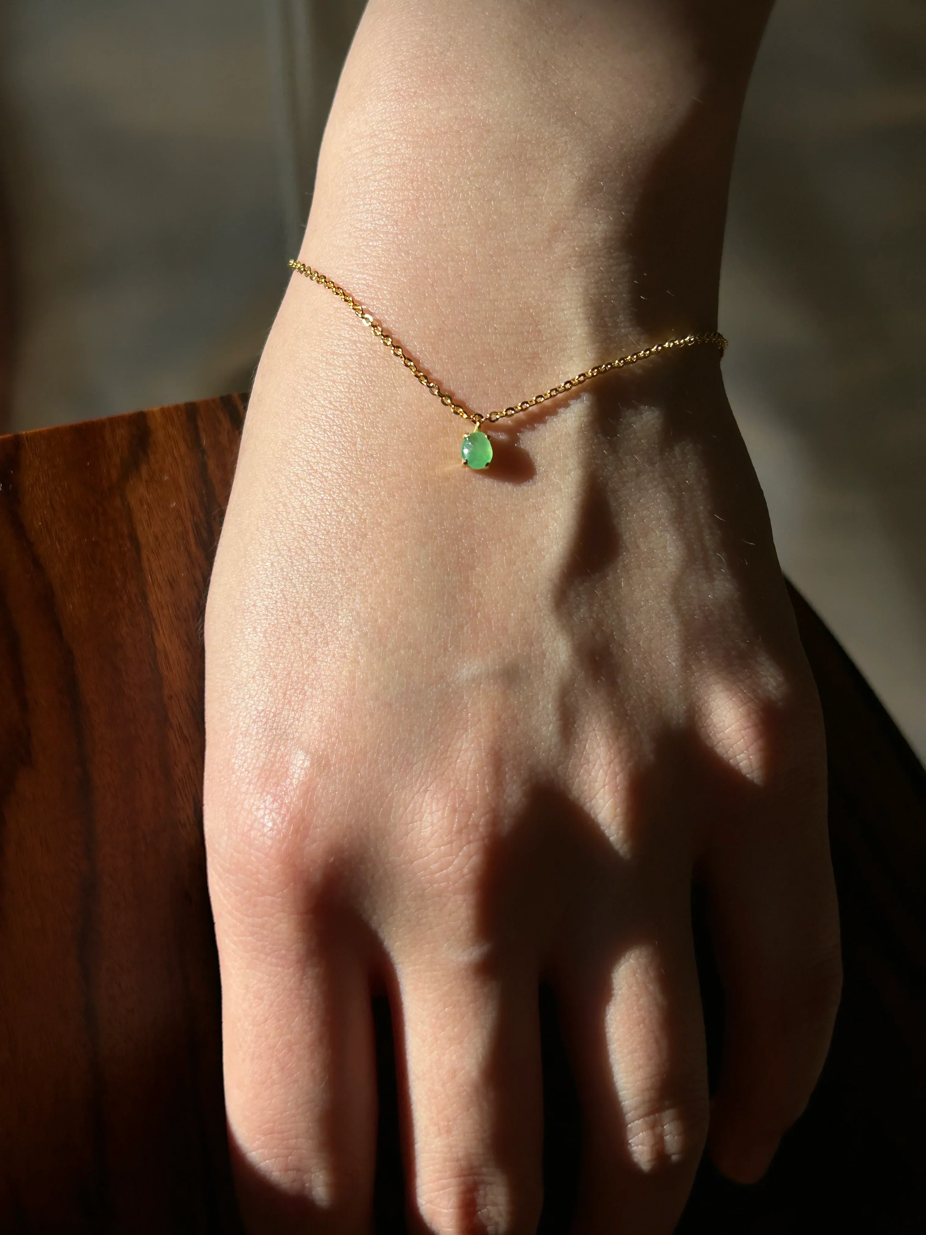seree Atelier | Kaia — Imperial Green Jade Bracelet