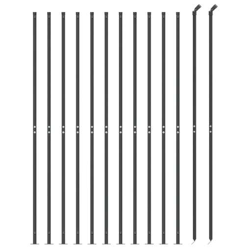 NNEVL Wire Mesh Fence with Flange Anthracite 1.4x25 m
