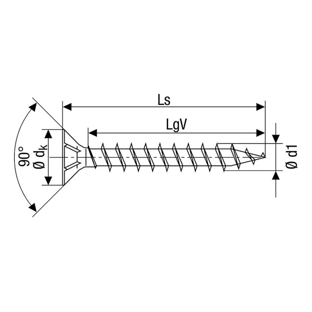 SPAX SENKHODE GUL 3X40, S 20 STK
