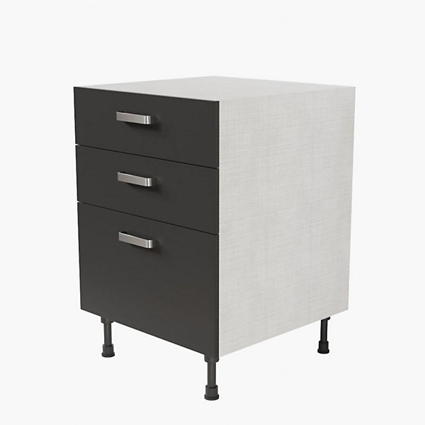 Meuble de cuisine bas Casserolier - 60 cm - Caisson coloris Lino