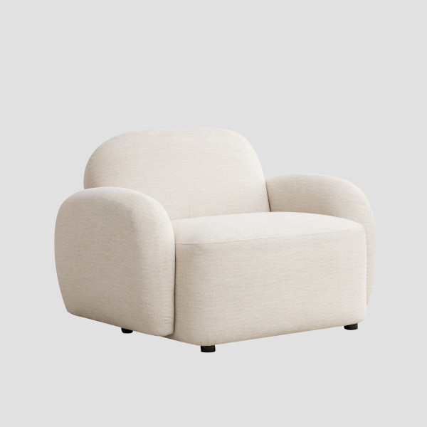 Fotel HELMI ecru 108x87x73 cm HOMLA