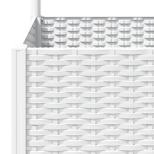 NNEVL Garden Planter with Trellis White 120x40x136 cm PP