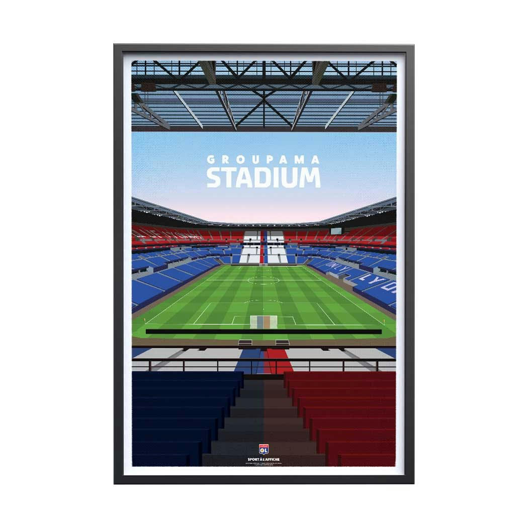 FOOT - Affiche Foot - Olympique Lyonnais - Groupama Stadium 30x40cm
