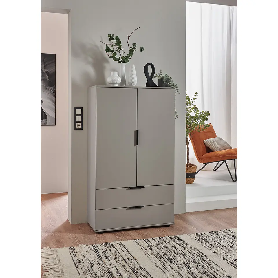 Kast Lucca 2-deurs - greige - 140x81x40 cm