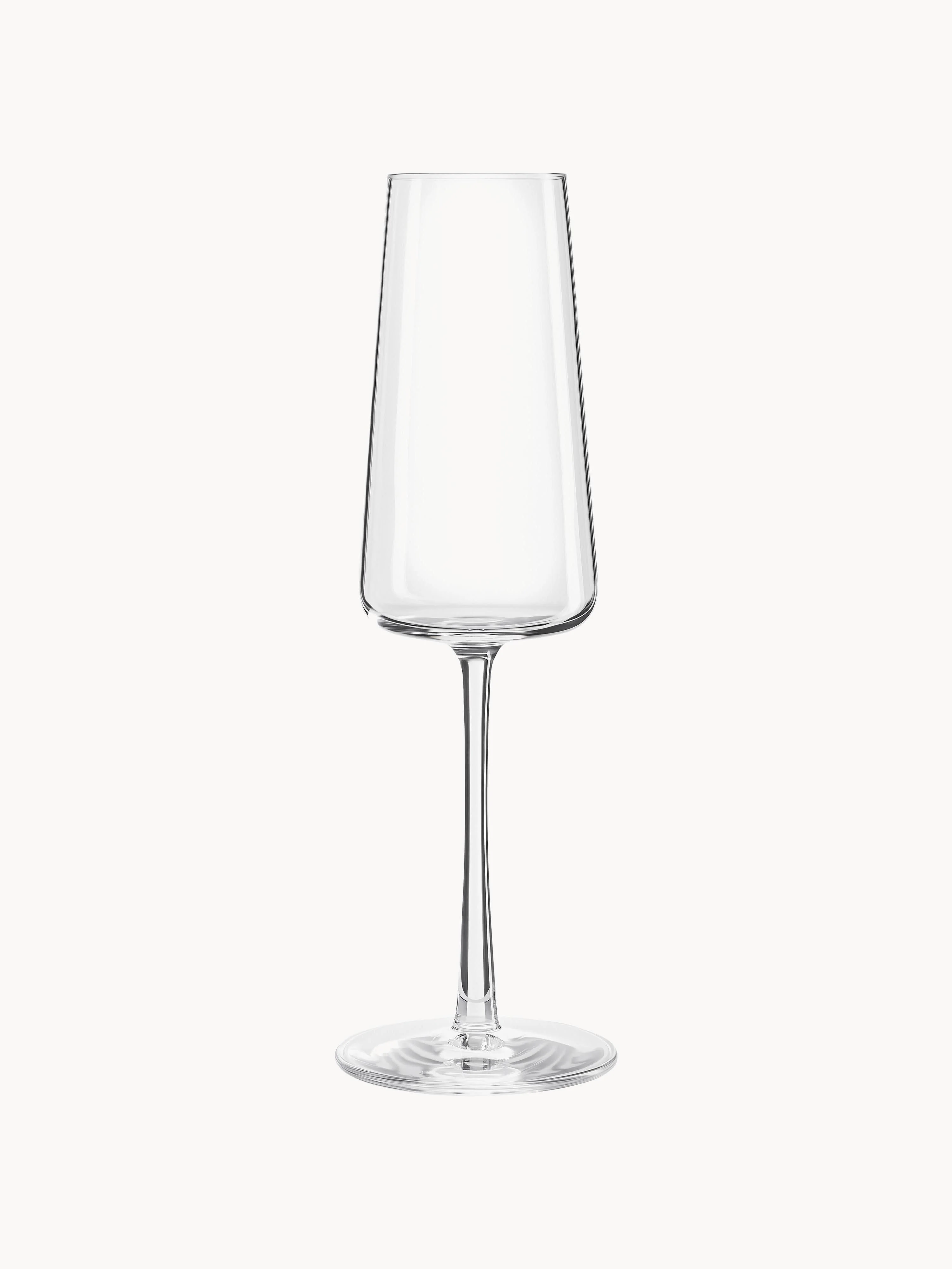 Kristall-Champagnerflöten Power in Kegelform, 6er-Set