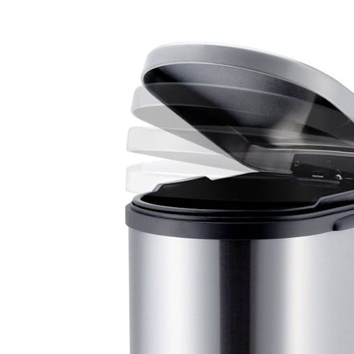 SOGA 4X Foot Pedal Stainless Steel Rubbish Recycling Garbage Waste Trash Bin 10L U