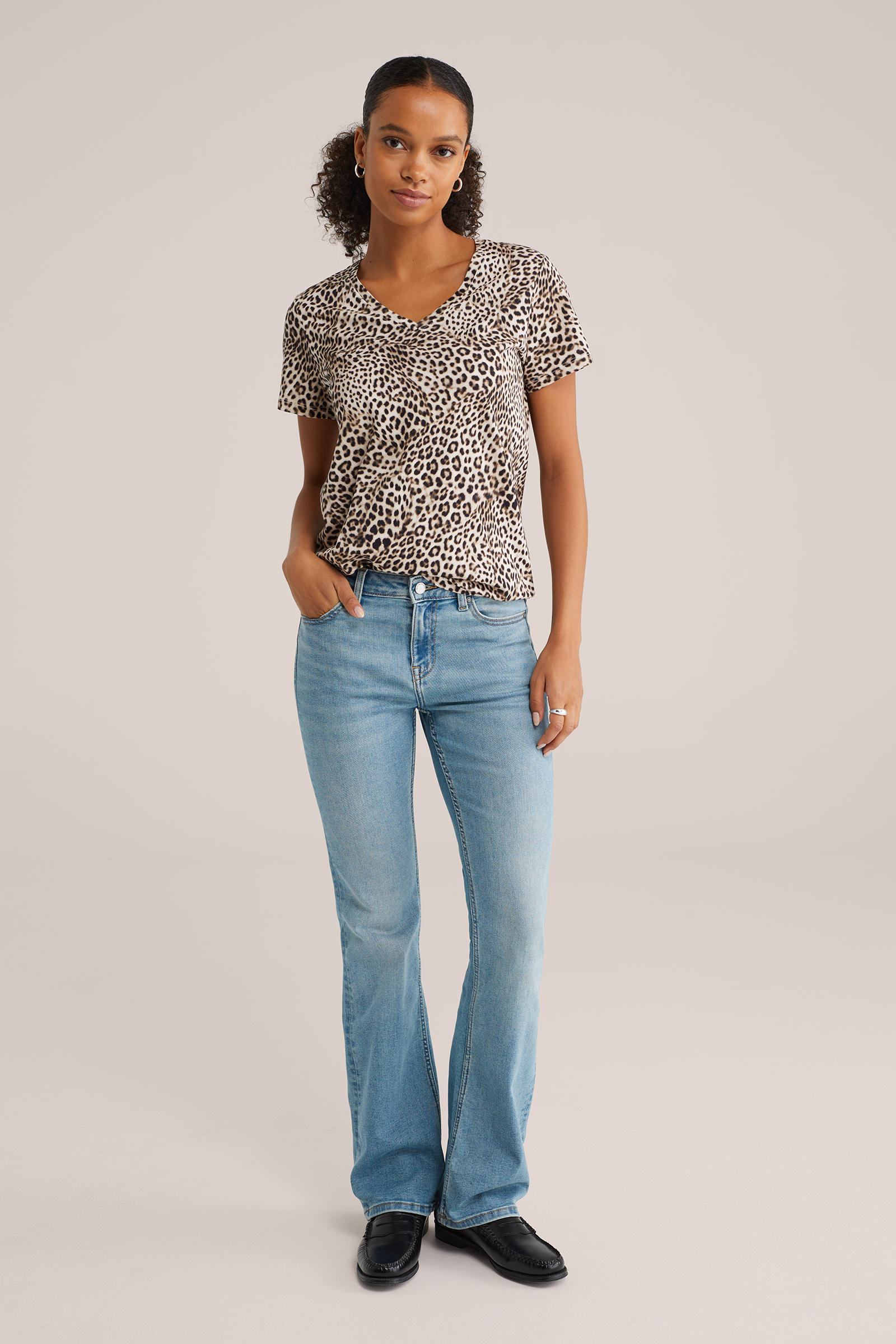 Dames T-shirt met luipaardprint