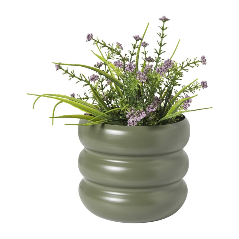 Bloempot bubbles klein - groen - &Oslash;15x14 cm