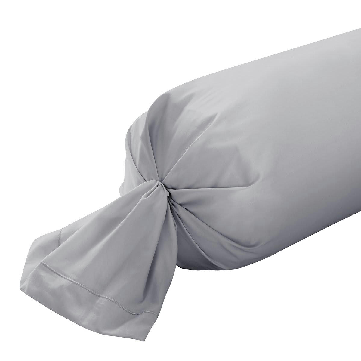 ECLAT - Taie de traversin coton argent 43x210 cm