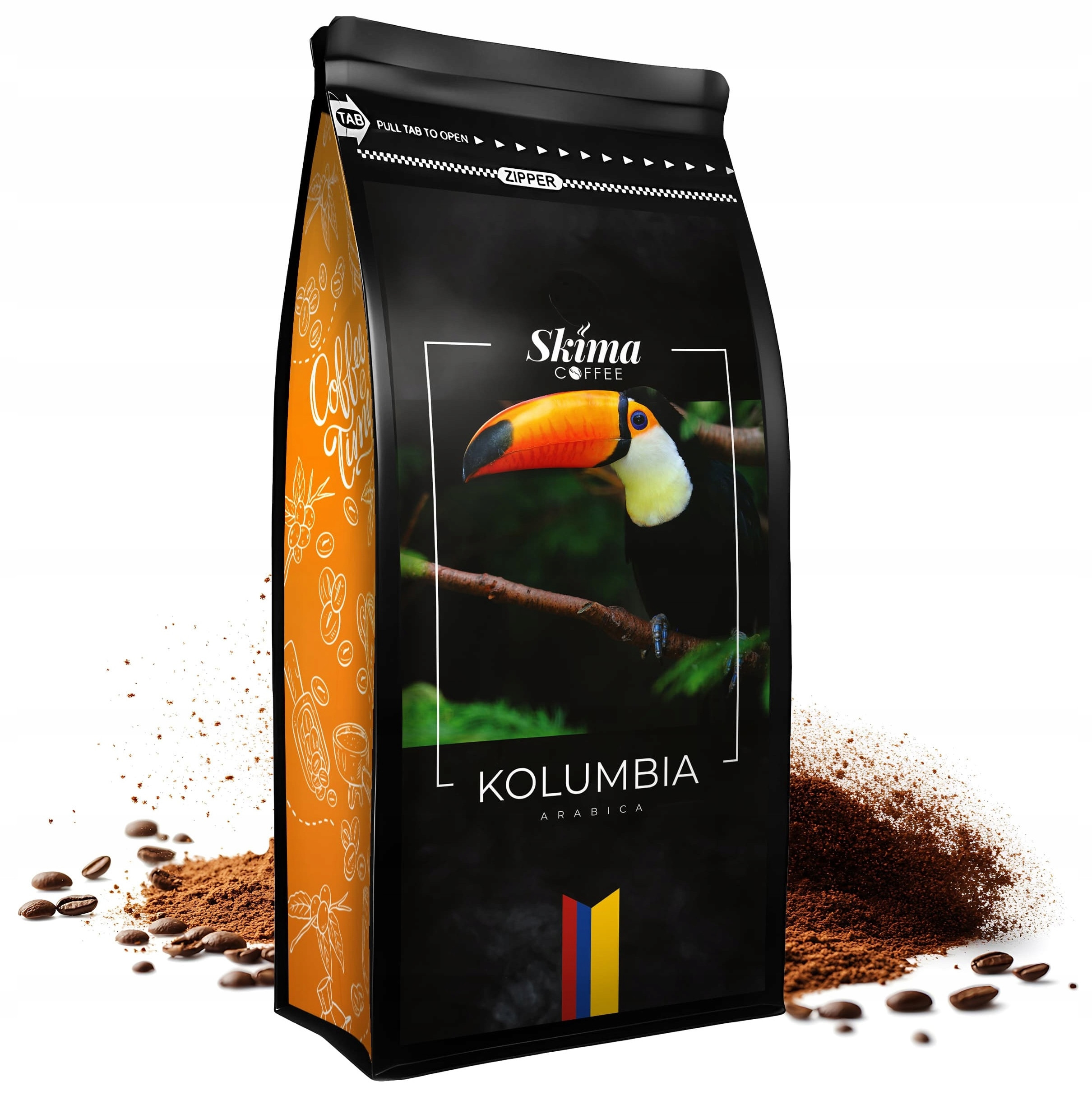Kawa Mielona 500g Kolumbia 100% Arabica Świeżo Palona SkimaCoffee