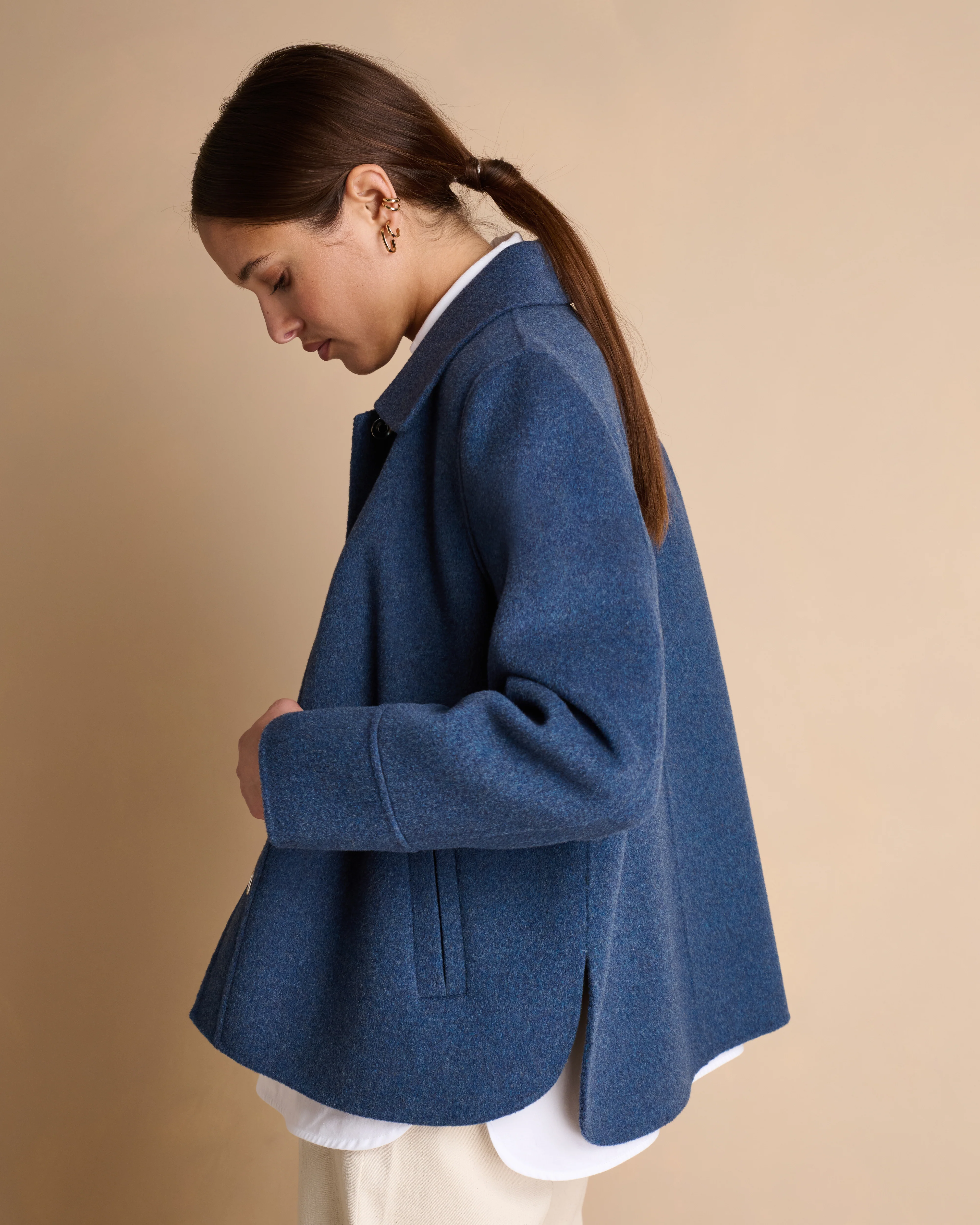 Veste courte bleue boutonnée MISTIGRIFFE/14098/301