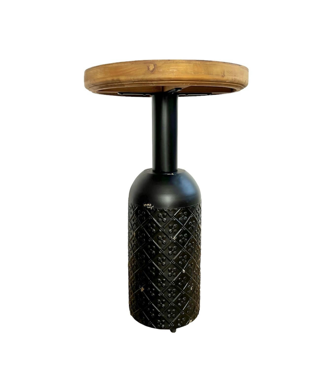 PLOT - Table basse bois et acier gris D41