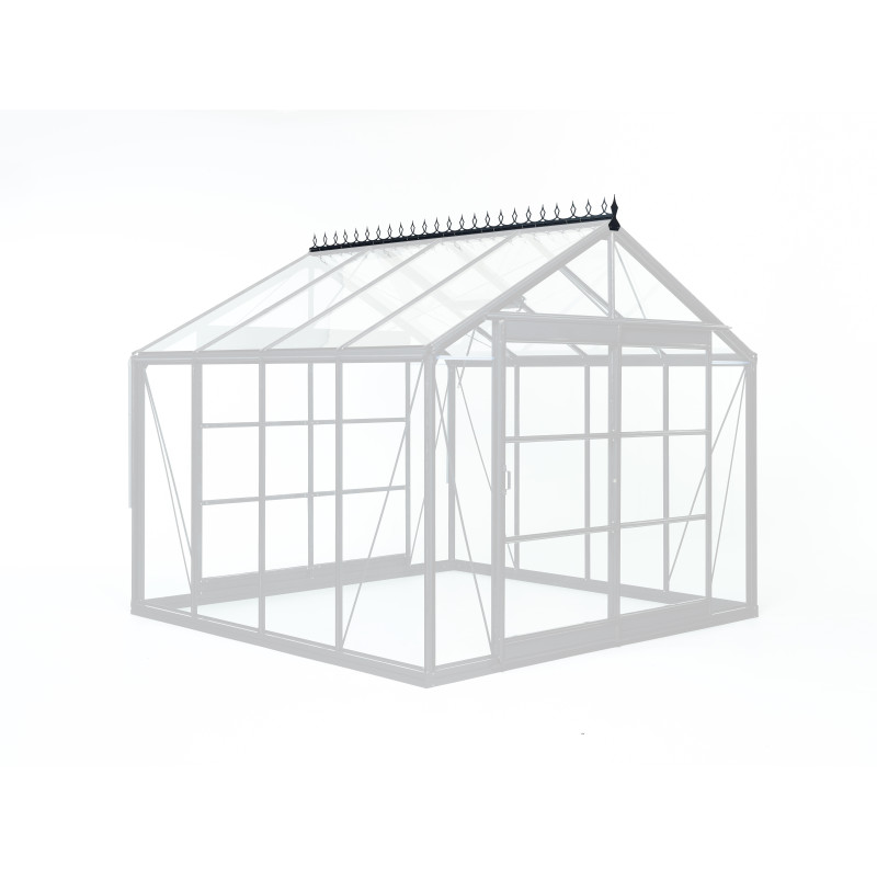 Décoration de faîtière laquée pour serre 4 vitres ACD