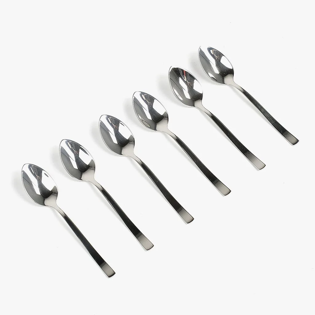 Conjunto 6 Colheres de Café Prateado HOTEL