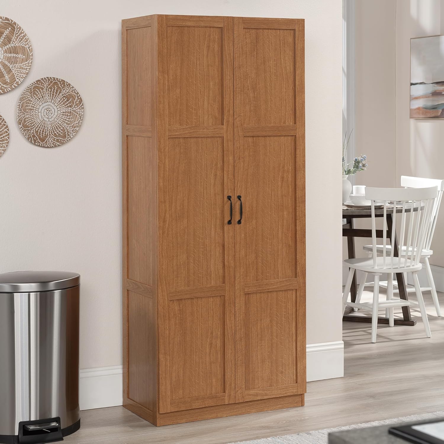 Select Storage Cabinet/ Pantry cabinets, White finish(Highland Oak)