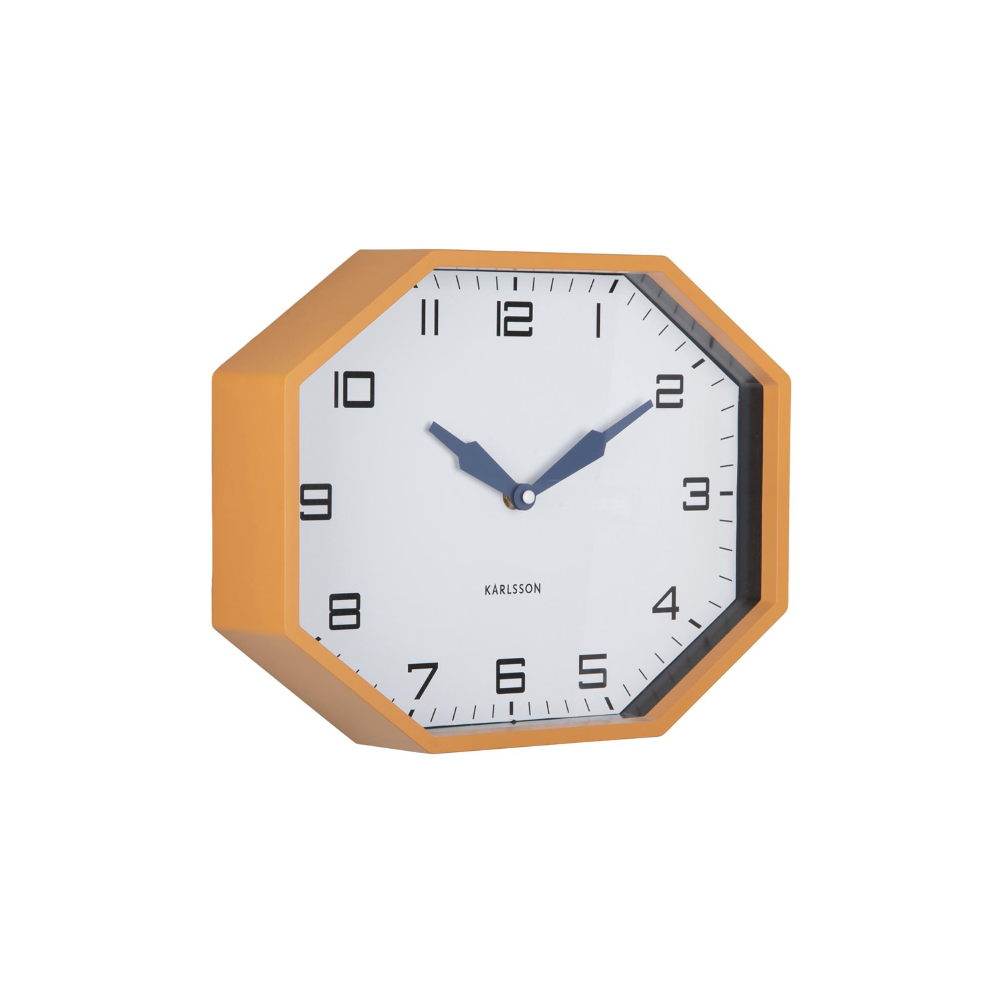 Karlsson wandklok Modern Factory Octagon - geel - Ø32cm