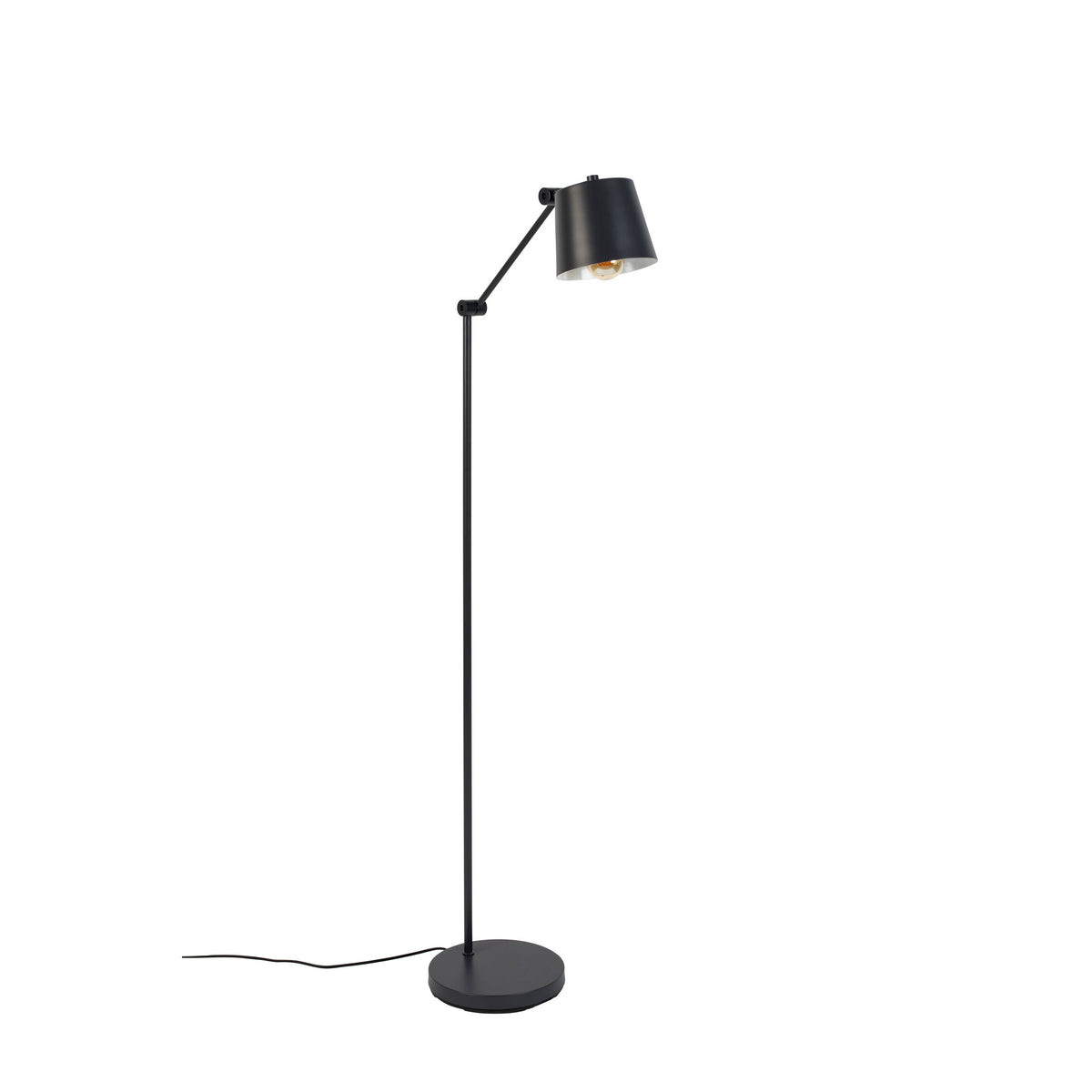 Housecraft Living Hajo Vloerlamp/ Staande Leeslamp Zwart