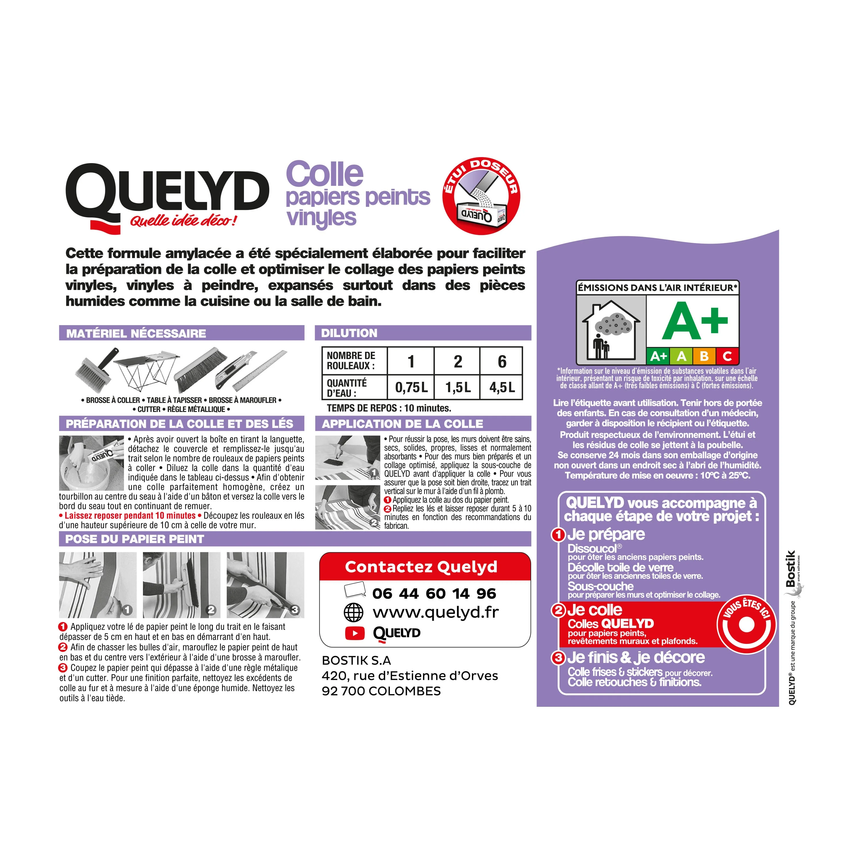Quelyd Colle papier peint vinyle 0,3 Kg