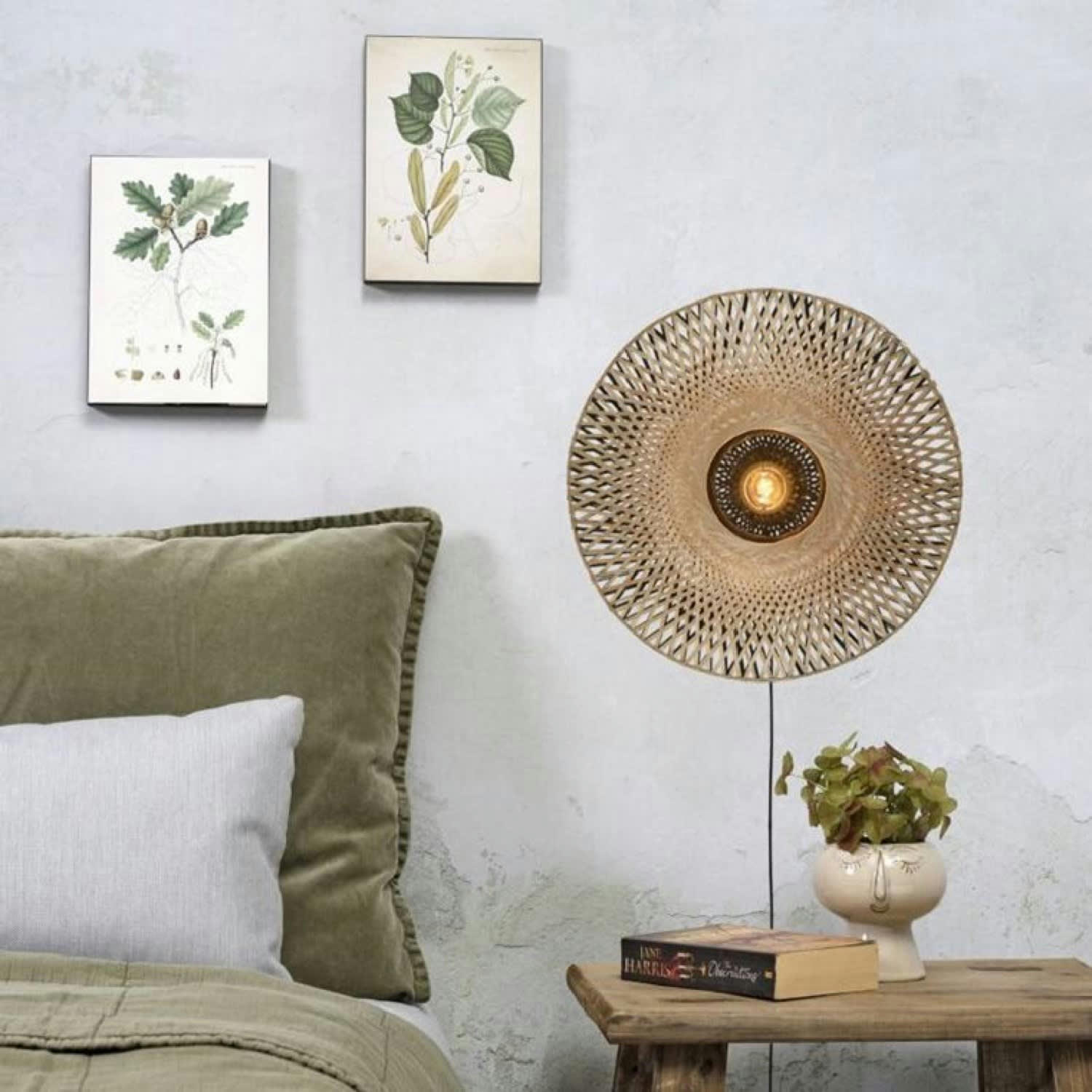 KALIMANTAN - Applique bambou avec câble D44cm