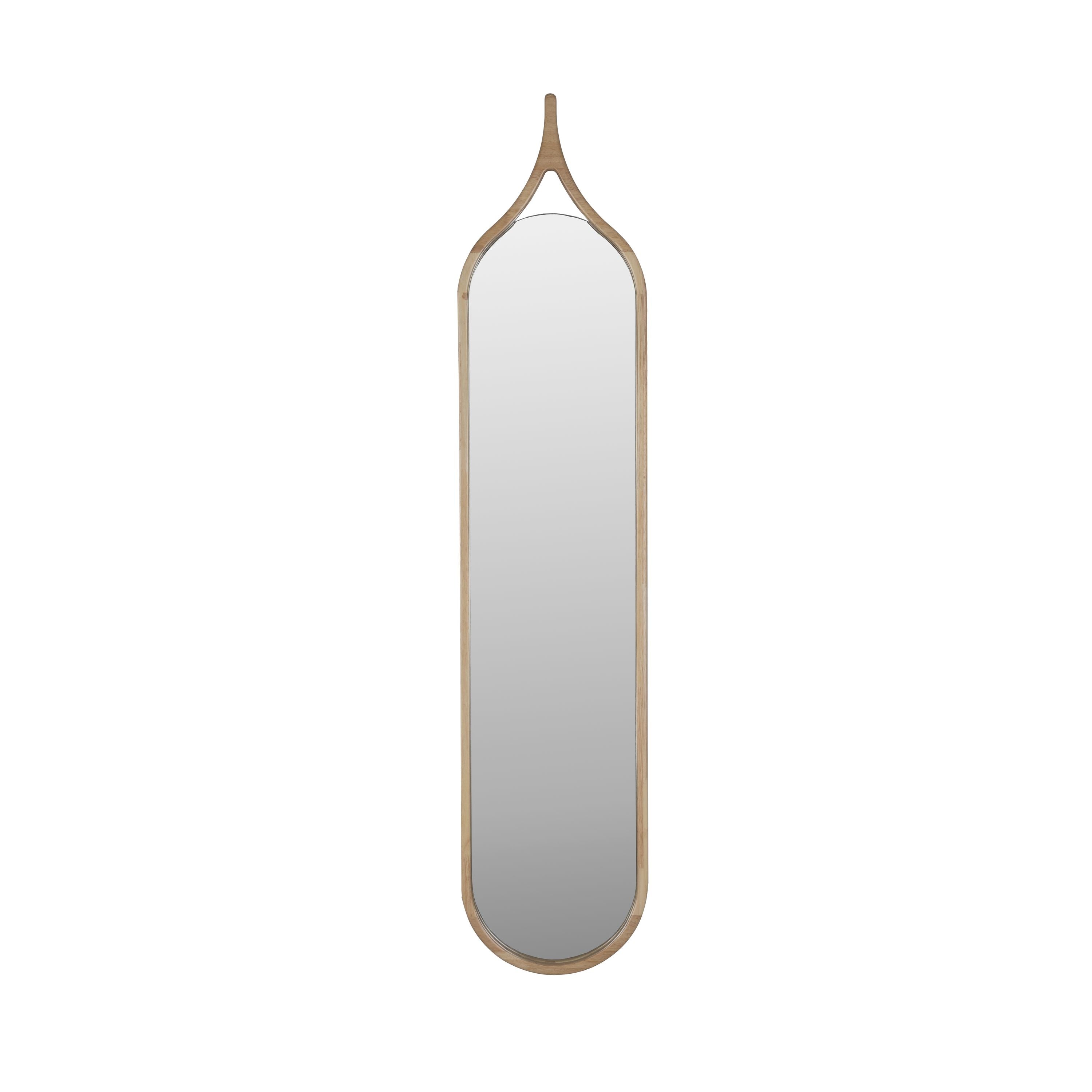 Housecraft Living Thun Spiegel/ Passpiegel Ovaal 120x26 cm Hout - Beige