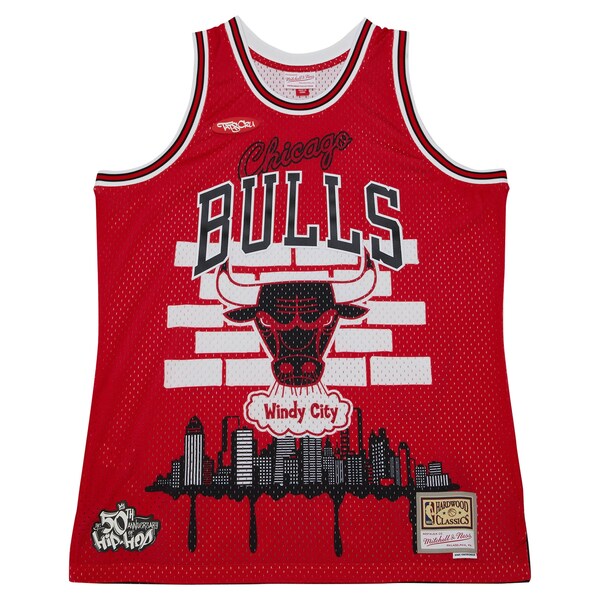 Chicago Bulls x Tats Cru Hardwood Classics Fashion Jersey - Red