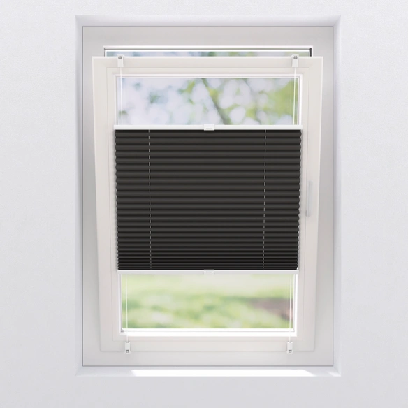 Thermo Plissee, verspannt, BxH: 100 x 130 cm, Polyester, grau