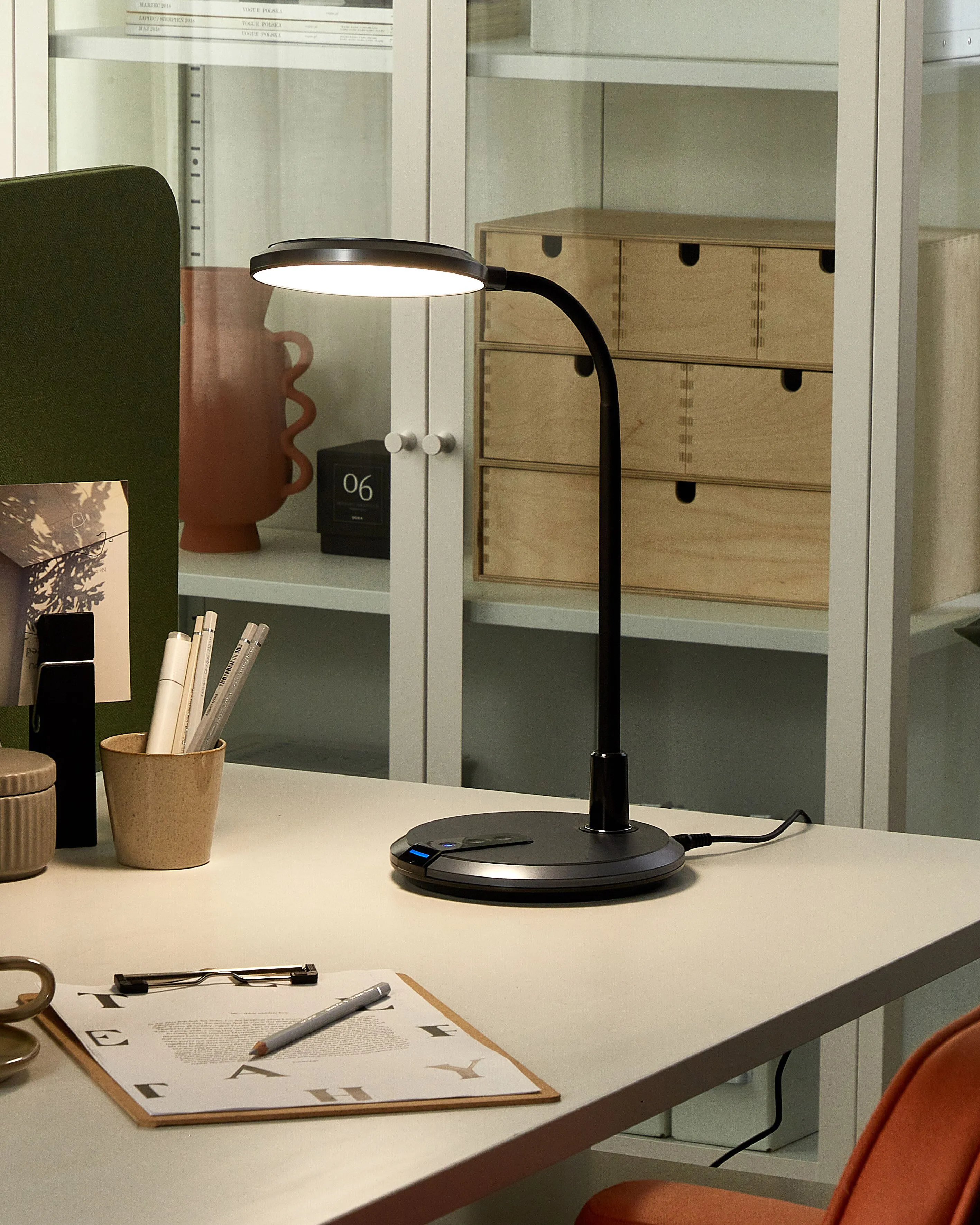 LED Desk Lamp COLUMBA Adjustable Metal Black