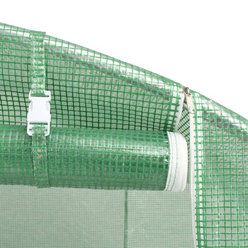 NNEVL Greenhouse with Steel Frame Green 16 m&sup2; 4x4x2 m
