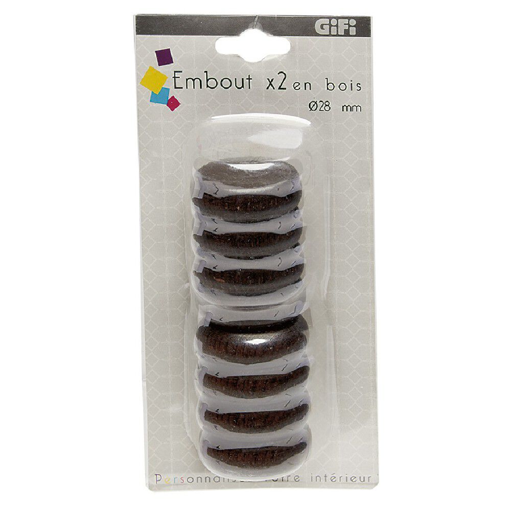 Embouts X2 Bois Cylindre strie