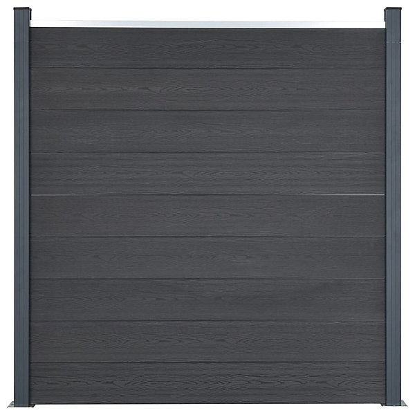 Ensemble de panneaux de clôture gris 699x186 cm WPC vidaXL