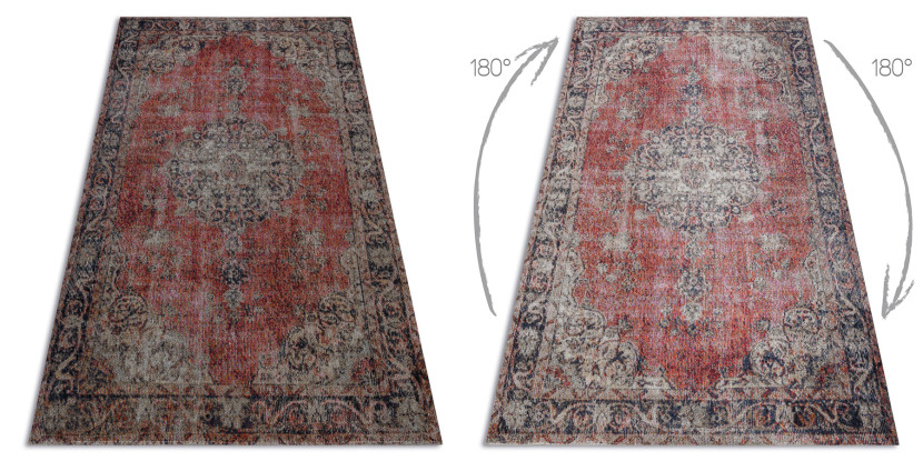 Dywan nowoczesny MUNDO E0691 ornament, vintage outdoor czerwony 140x190 cm