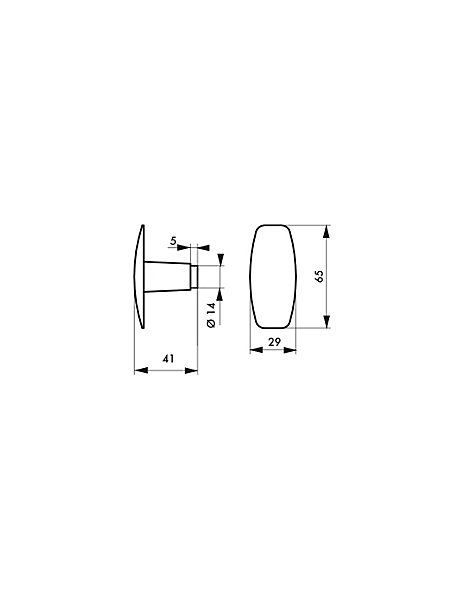 Paire bouton-bequille pour serrure en applique horizontale, carré 6mm, fourreau adaptateur 7mm, 1 portée - THIRARD