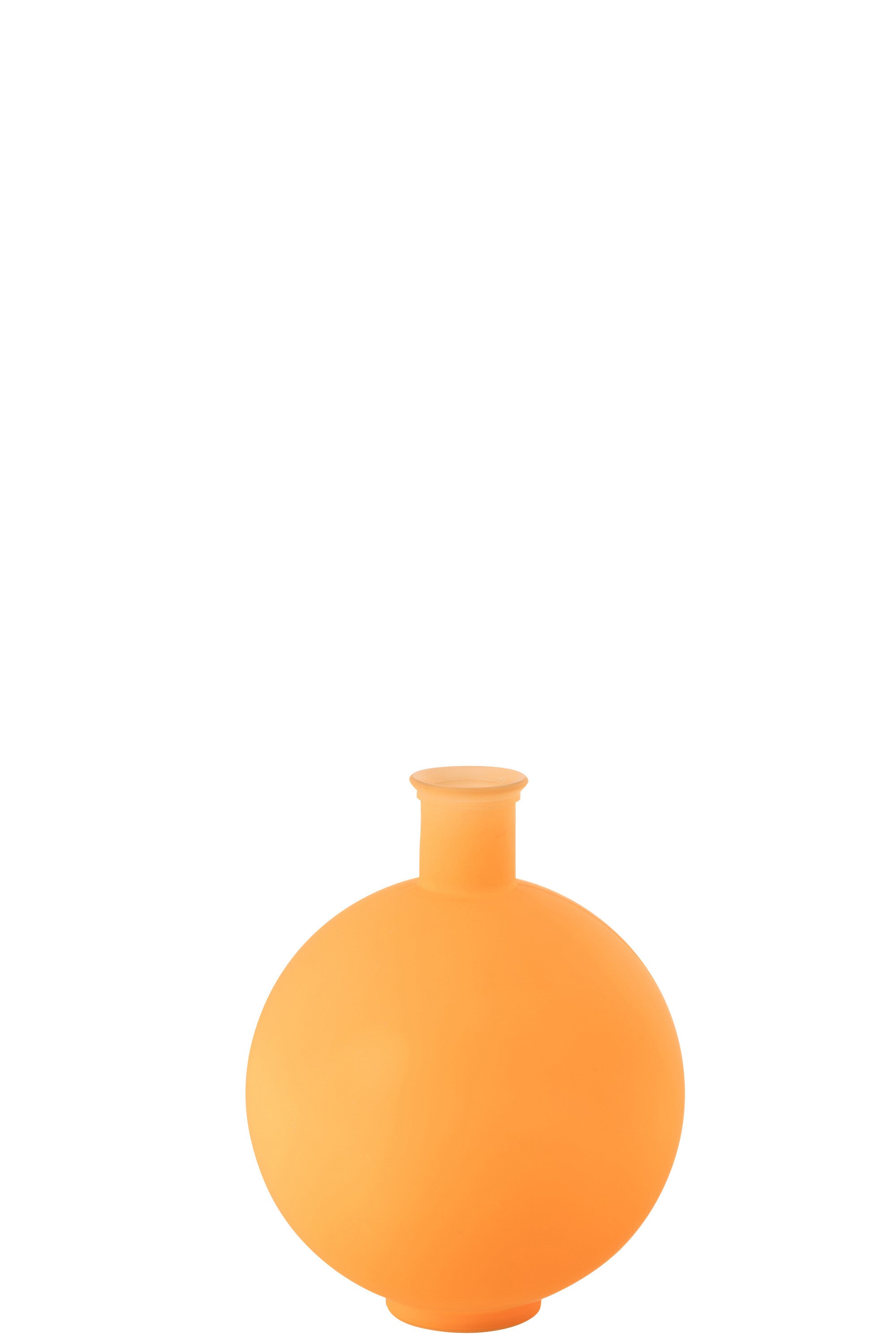J-Line vaas Bal - glas - oranje - large - Ø 34 cm