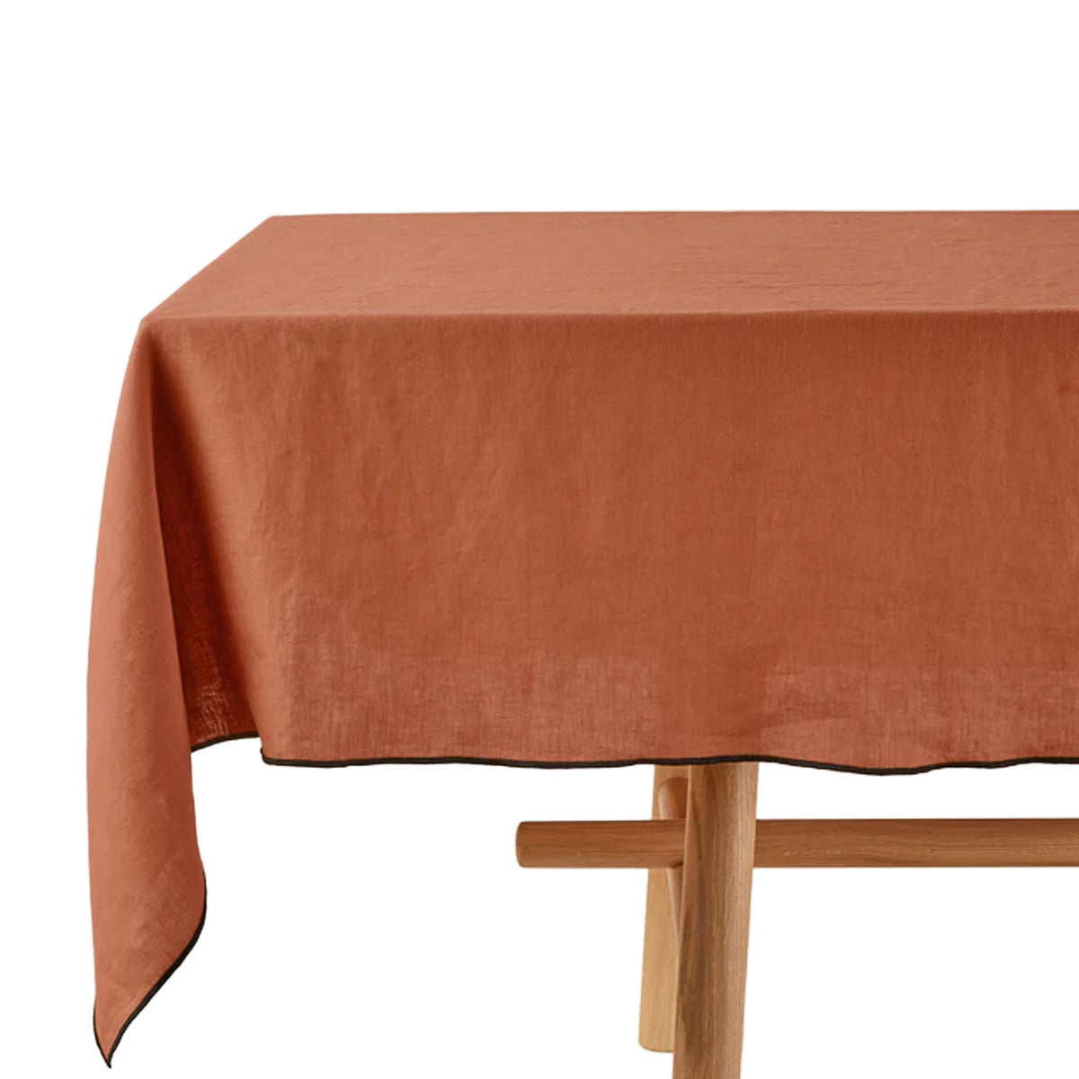 Madura Vierkant tafelkleed Carlina terracotta en zwarte hommel 170x170 cm