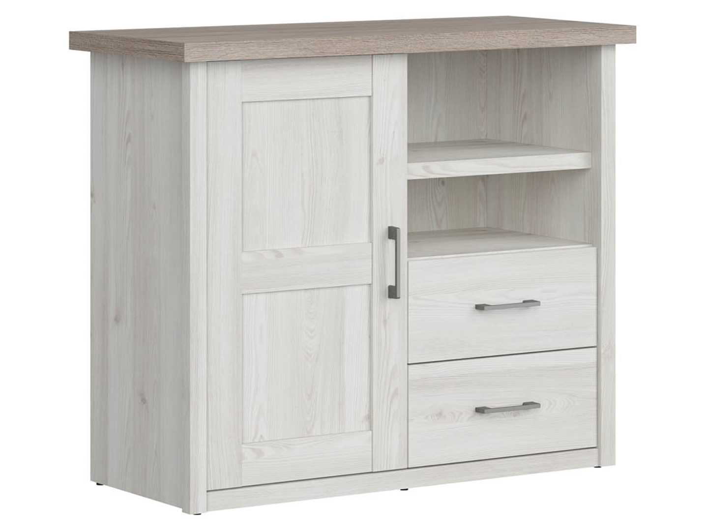 Komoda Luca Baby 107 cm z drzwiami i 2 szufladami modrzew sibiu jasny