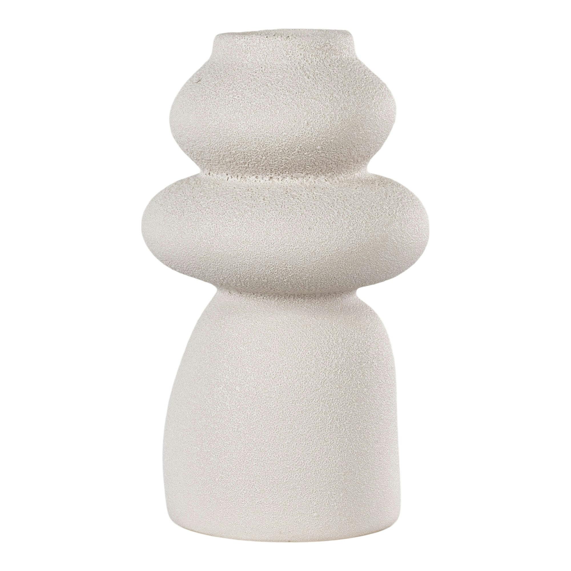 Vase design en céramique beige