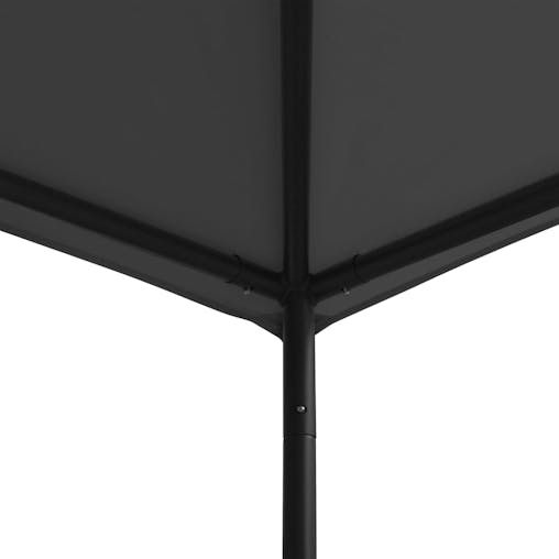NNEVL Gazebo 4x4x3 m Anthracite 180 g/m&sup2;