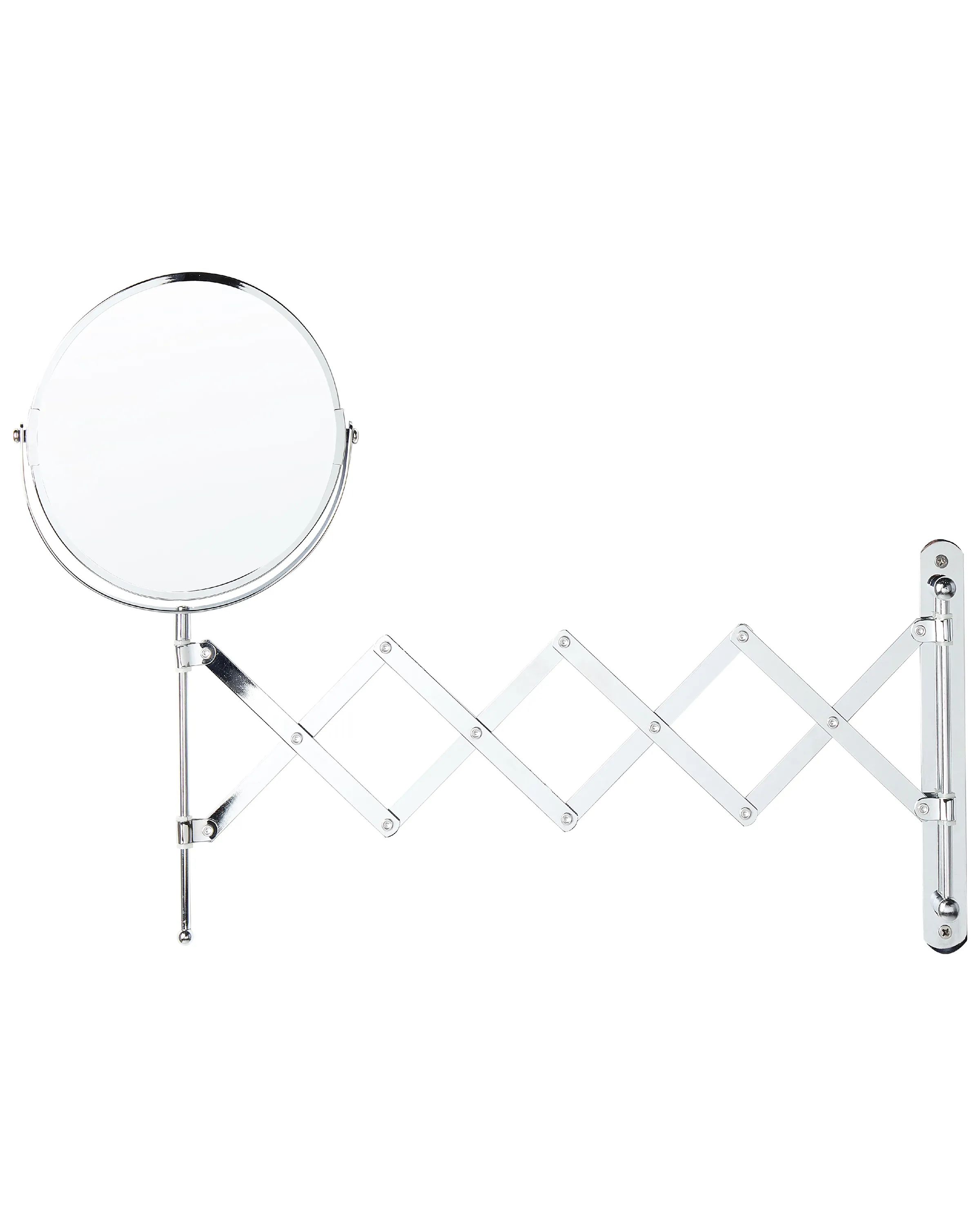 Extending Wall Makeup Mirror YVELINES 57 cm 36 cm Metal Silver