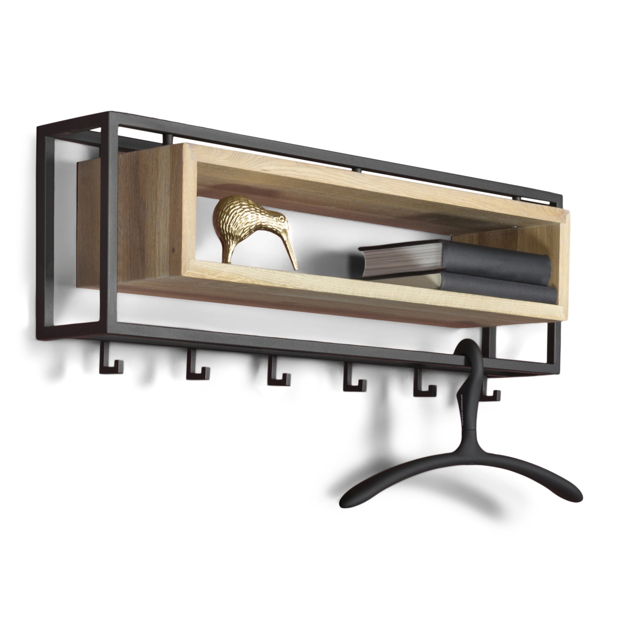 Spinder Design School Kapstok - Zwart Bruin