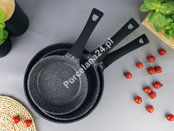 Komplet 4 garnków (8 el.) i 3 patelni (20, 24 i 28 cm) ZWIEGER - Black Stone 1Z.BS.K11