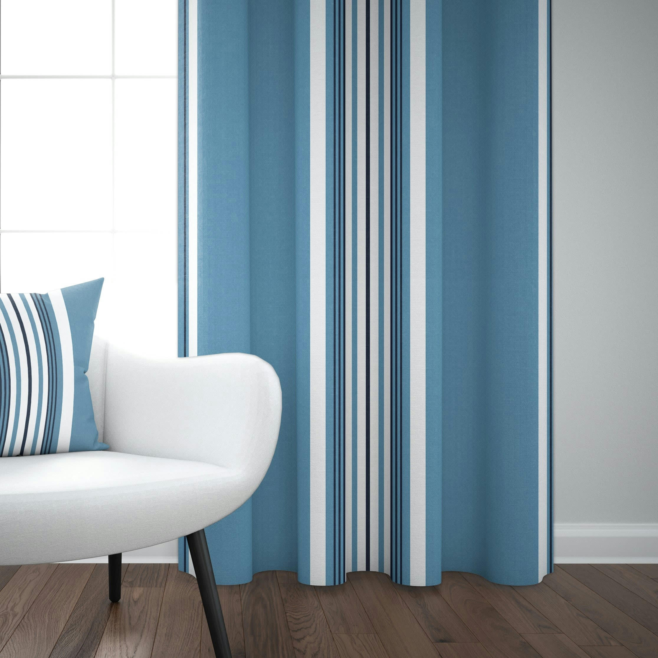 DONIBANE - Rideau bleu 176x250