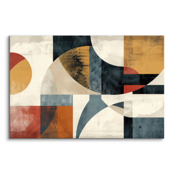 Obraz Abstrakcja Barwne Kształty Geometryczne 30x20cm