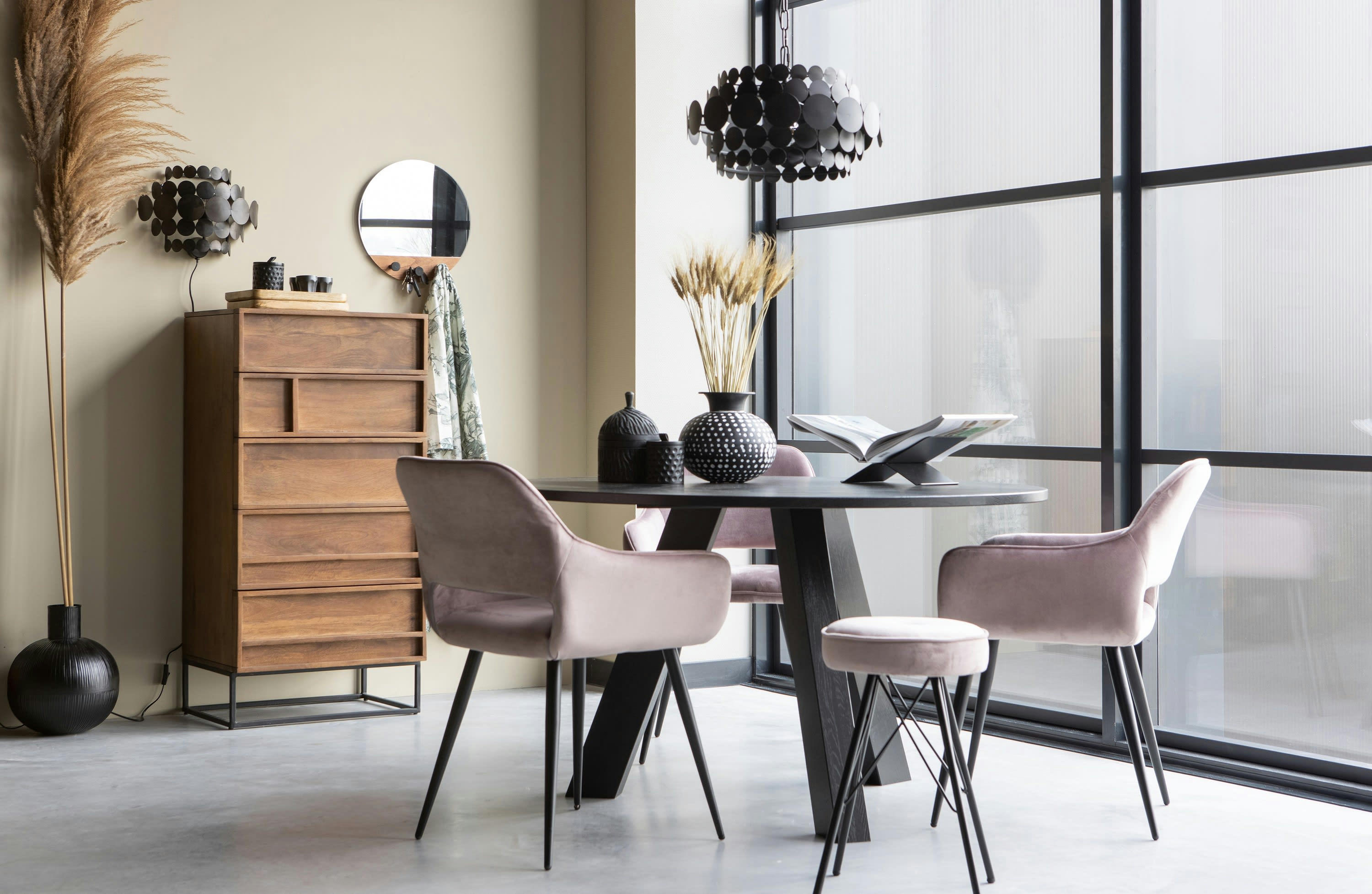 FORREST - Commode 5 tiroirs en bois de manguier marron