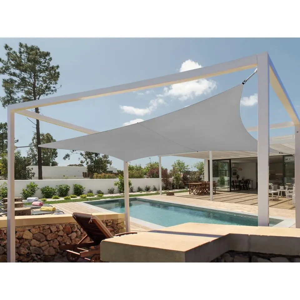 LUKKA - Schaduwdoek - Grijs 300 cm - Polyester