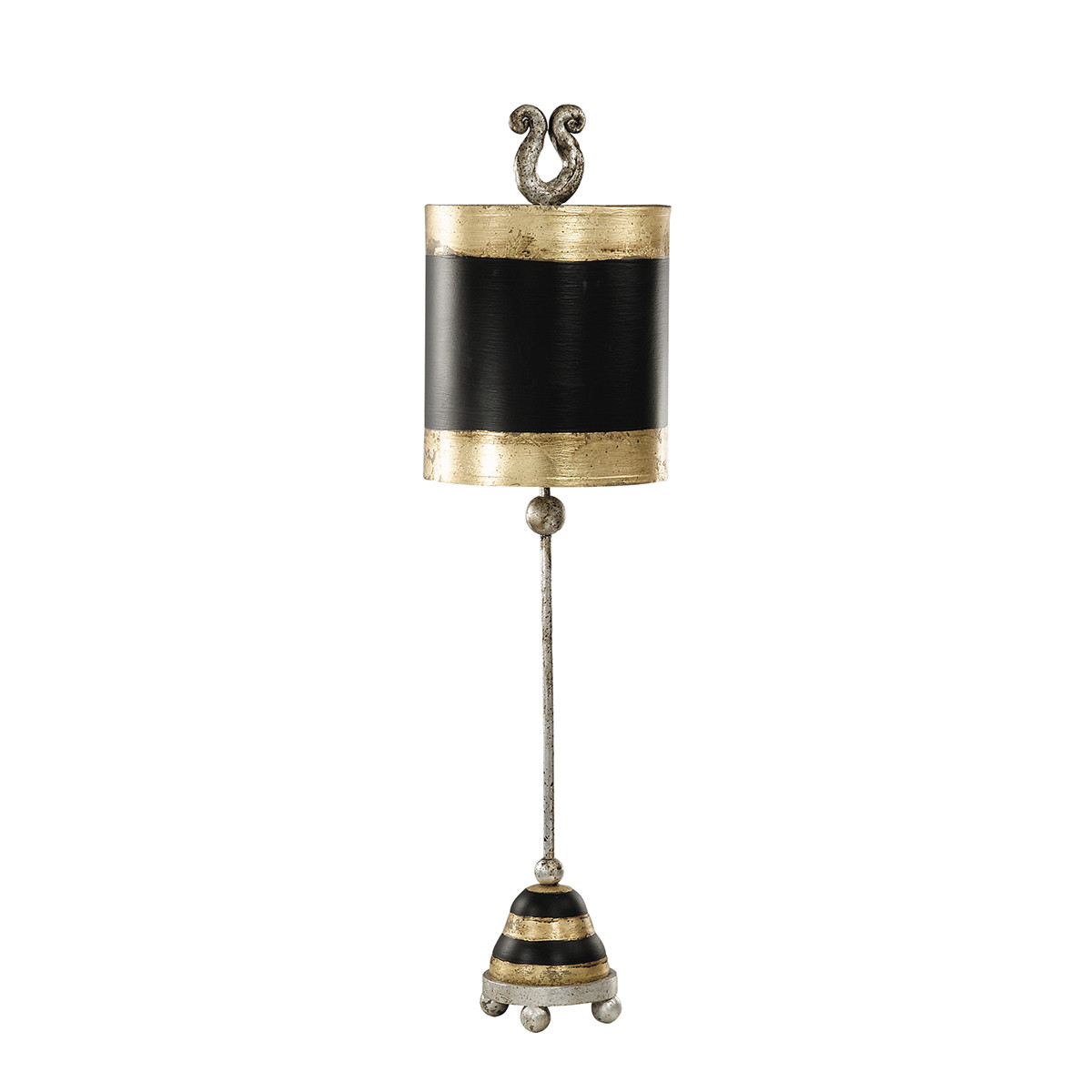 Lampa stołowaczarno-złota-srebrna Phoenician 1xE27x60WFlambeau