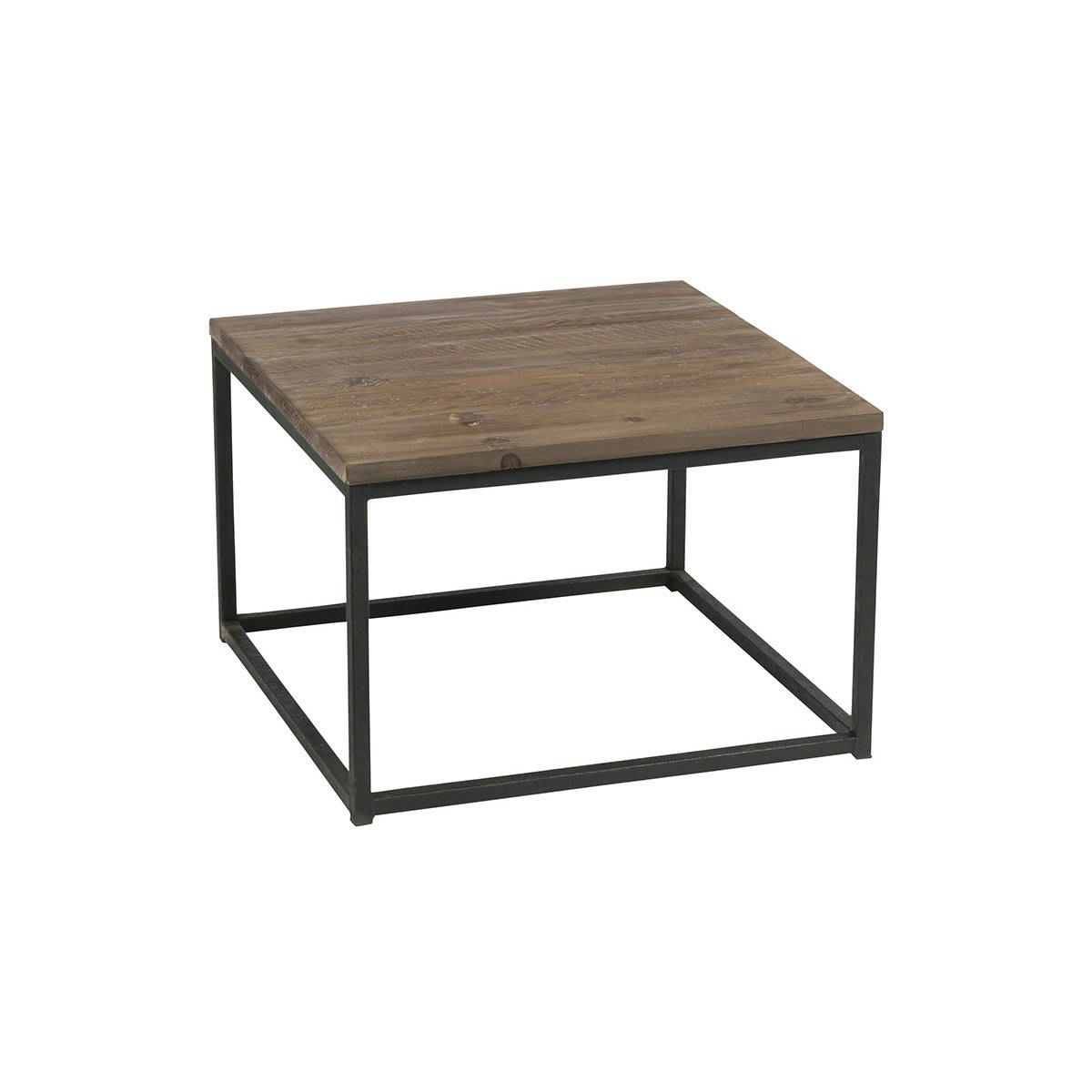 ALEXIA - Table basse bois et métal minimaliste
