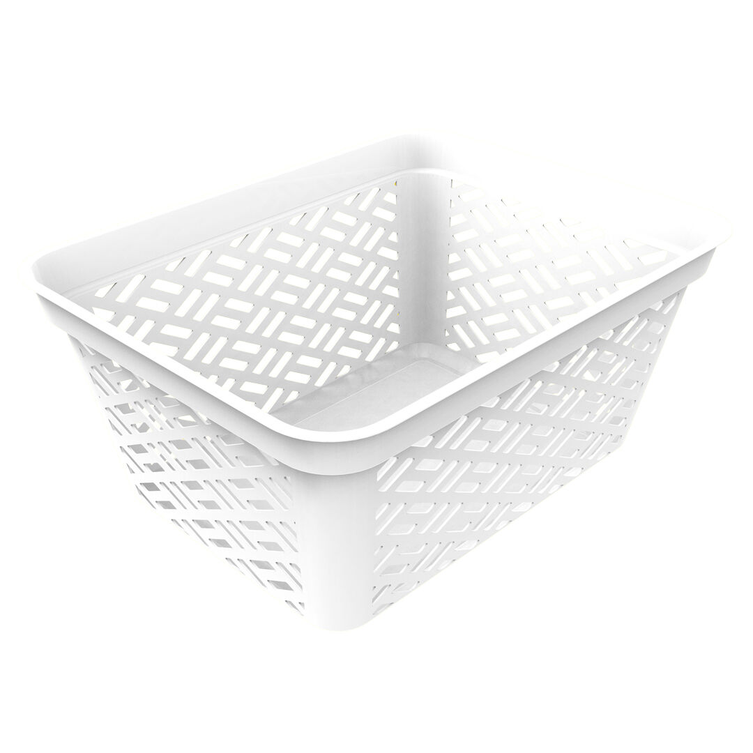 Cesto de arrumação branco alto grande